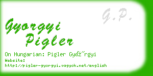 gyorgyi pigler business card